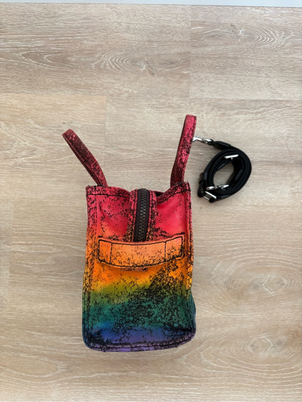 Small Marc Jacobs custom The Tote Bag Gradient Rainbow 🌈 ✨ Glitter - Picture 2 of 8